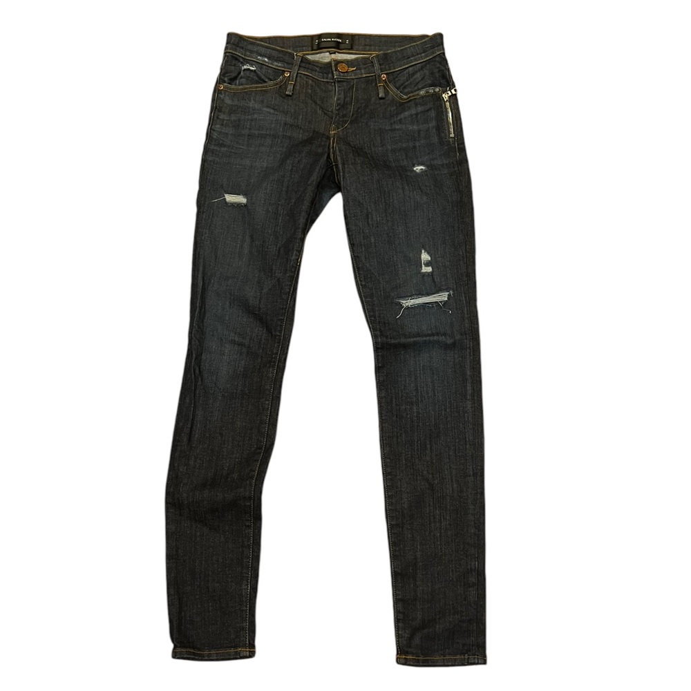 Calvin Rucker Womans Distressed Skinny Jeans